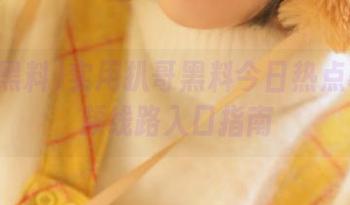 实用扒哥黑料今日热点事件视频线路入口指南